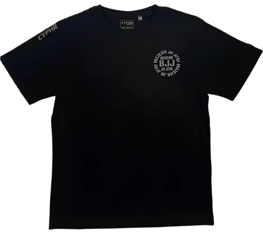 Black CYPHR Combat Short Sleeve BJJ T-Shirt with Logo - CYPHR Combat