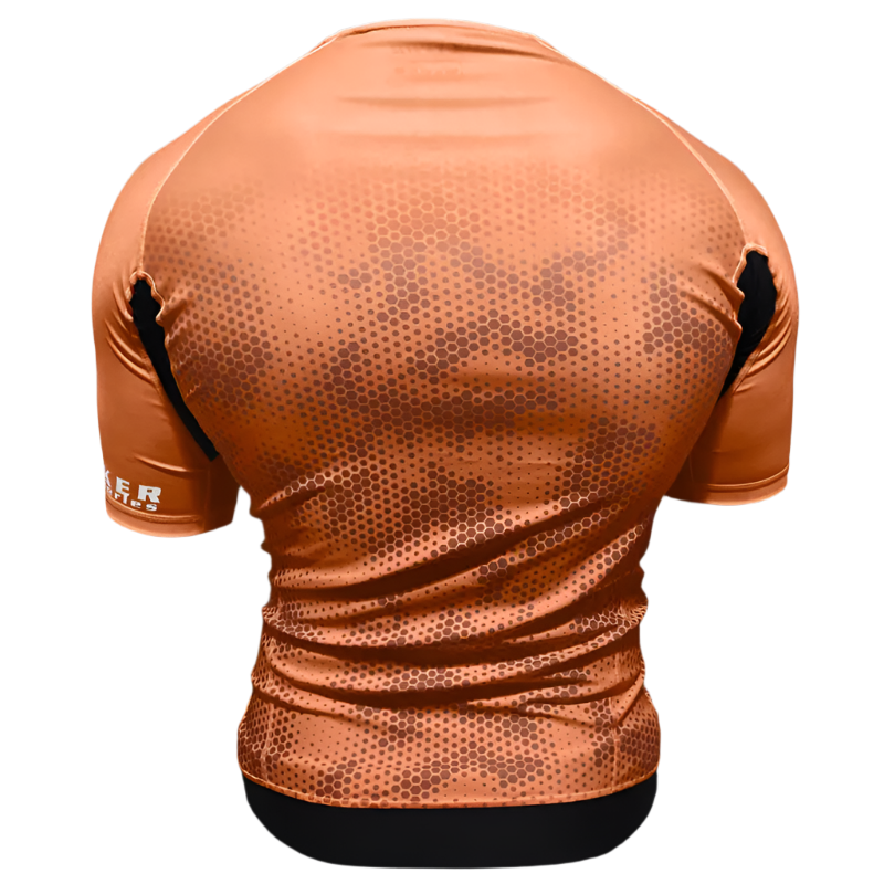 BJJ Rash Guard Brown Hexagon Camouflage - CYPHR Combat