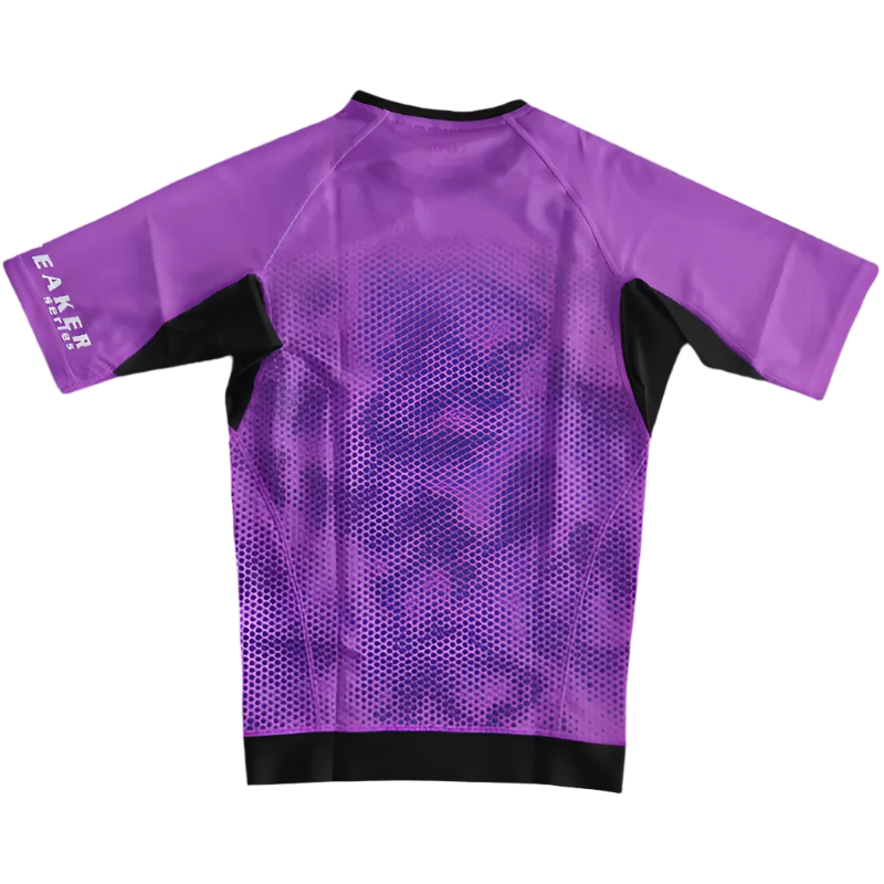 BJJ Rash Guard Purple Hexagon Camouflage - CYPHR Combat
