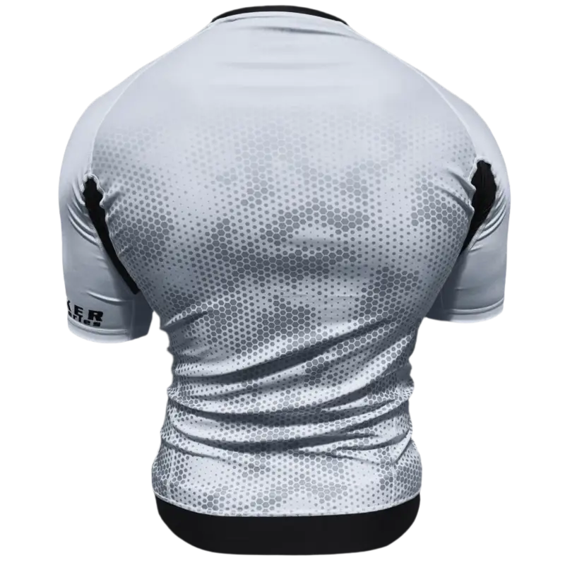 CYPHR White Rash Guard with Hexagon Camouflage - CYPHR Combat