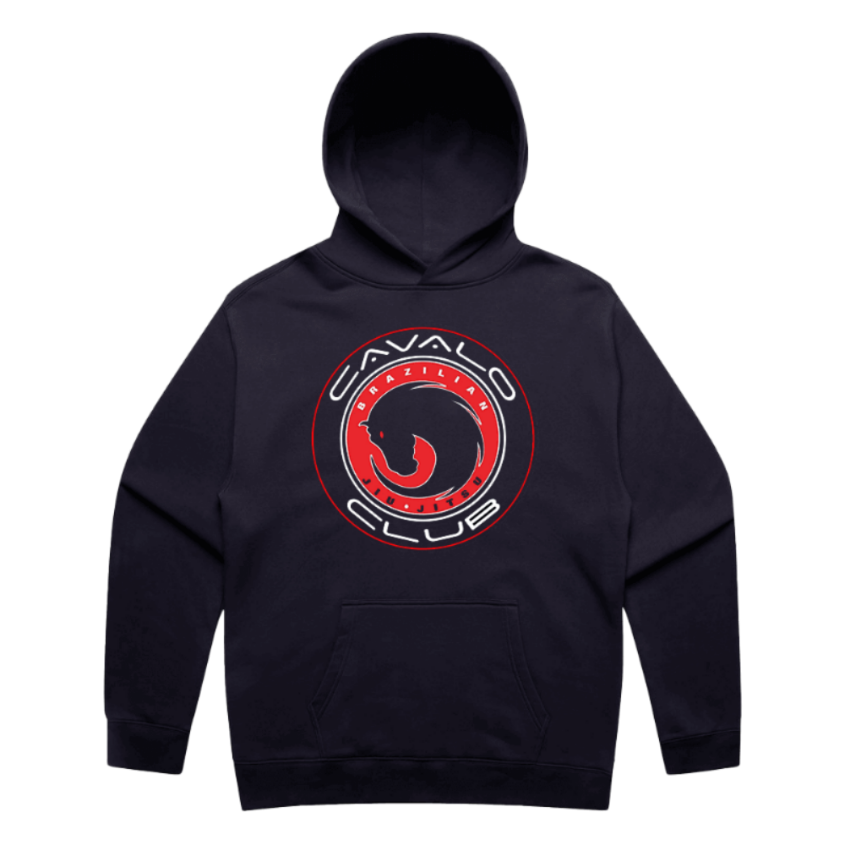 Custom BJJ Hoodie with club logo, featuring high-performance fabric for martial arts training and competition.