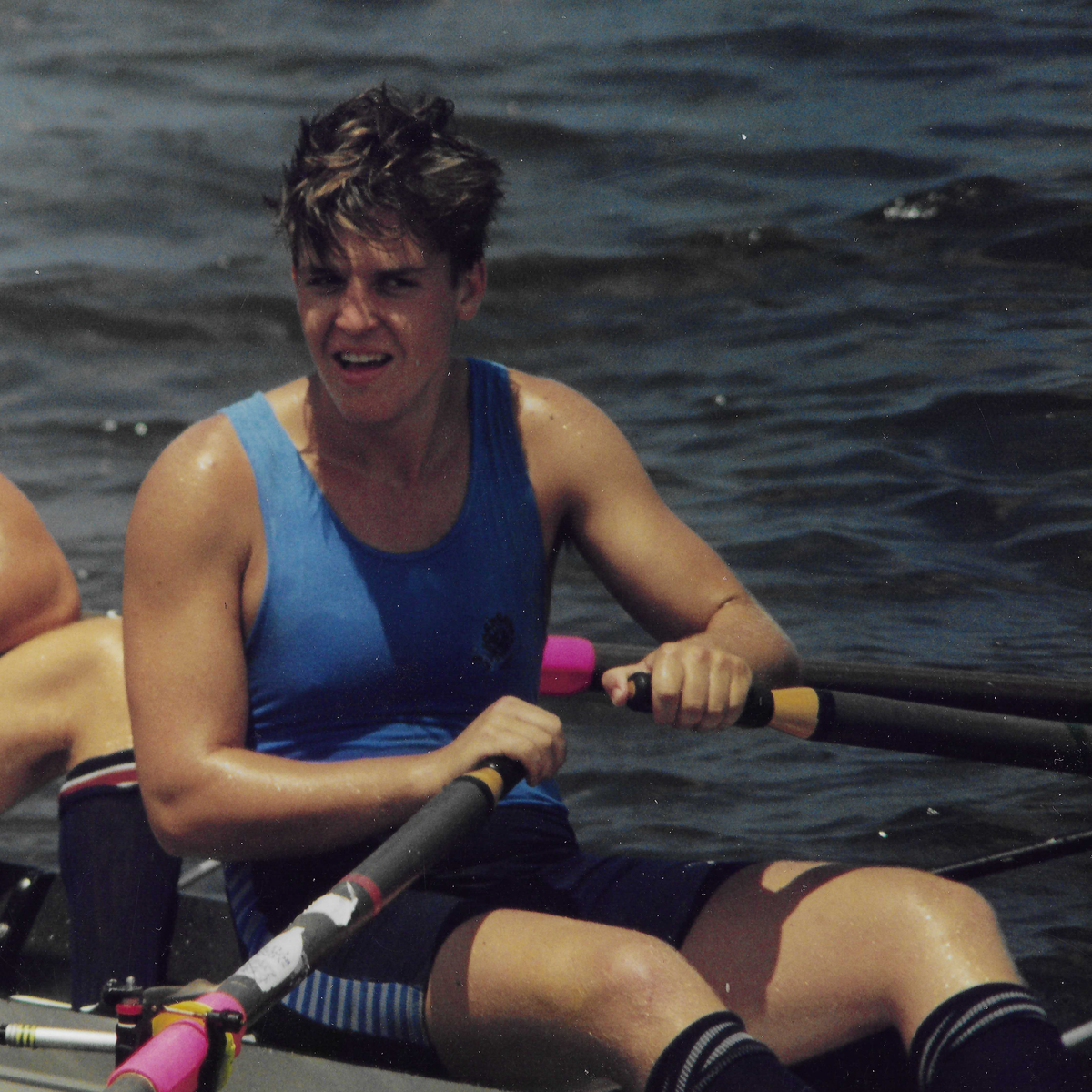 Josh Willis rowing as a junior
