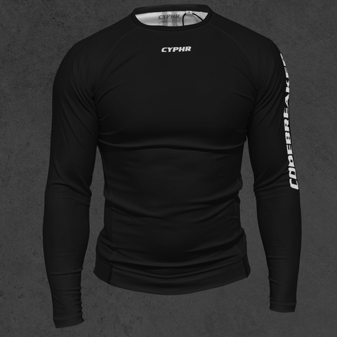 Long Sleeve Rash Guard - CYPHR Signature - Black