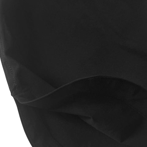 Close-up of black Apex Quick-Dry Flex Shorts fabric showing lightweight, two-way stretch material for Brazilian Jiu Jitsu.