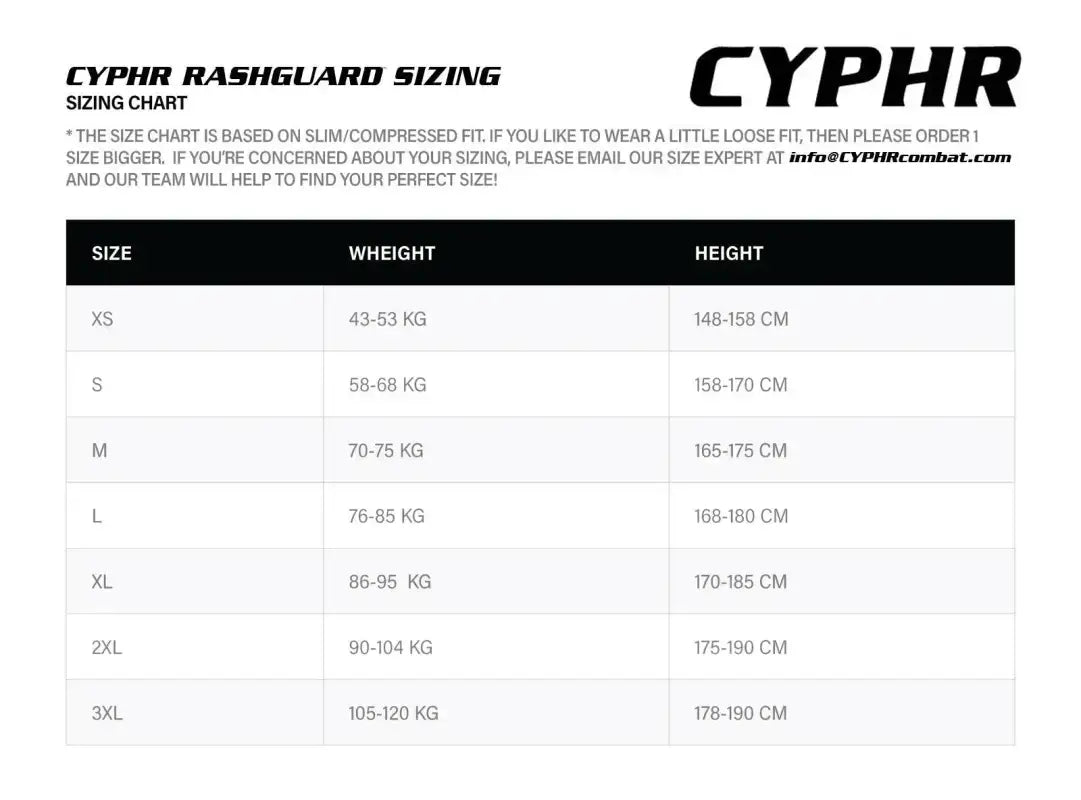 Black CYPHR Signature Rash Guard - CYPHR Combat