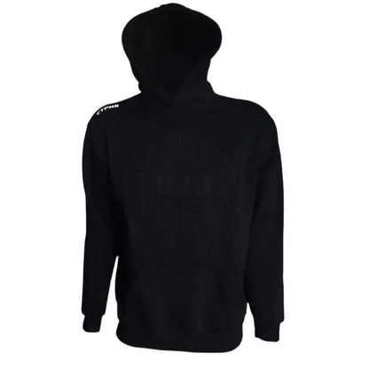 Embossed Black BJJ Hoodie with Circular Embossed Logo by CYPHR Combat - CYPHR Combat