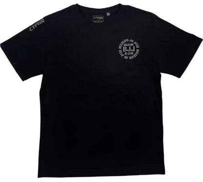 Black CYPHR Combat Short Sleeve BJJ T-Shirt with Logo - CYPHR Combat