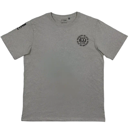 CYPHR Combat Short Sleeve Light Gray BJJ T-Shirt with Logo - CYPHR Combat