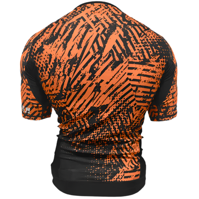 CYPHR Combat Brown and Black Rash Guard with Abstract Enigma Pattern - CYPHR Combat