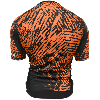 CYPHR Combat Brown and Black Rash Guard with Abstract Enigma Pattern - CYPHR Combat