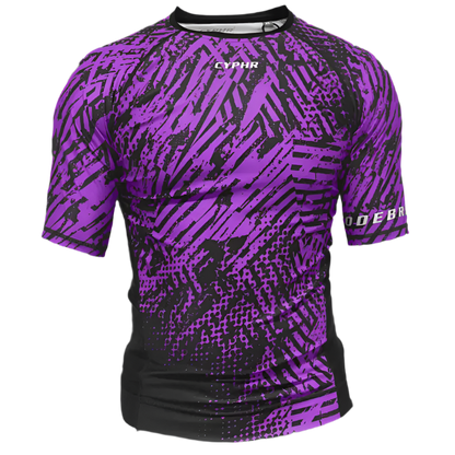 CYPHR Combat Rash Guard with Black and Purple Enigma - CYPHR Combat