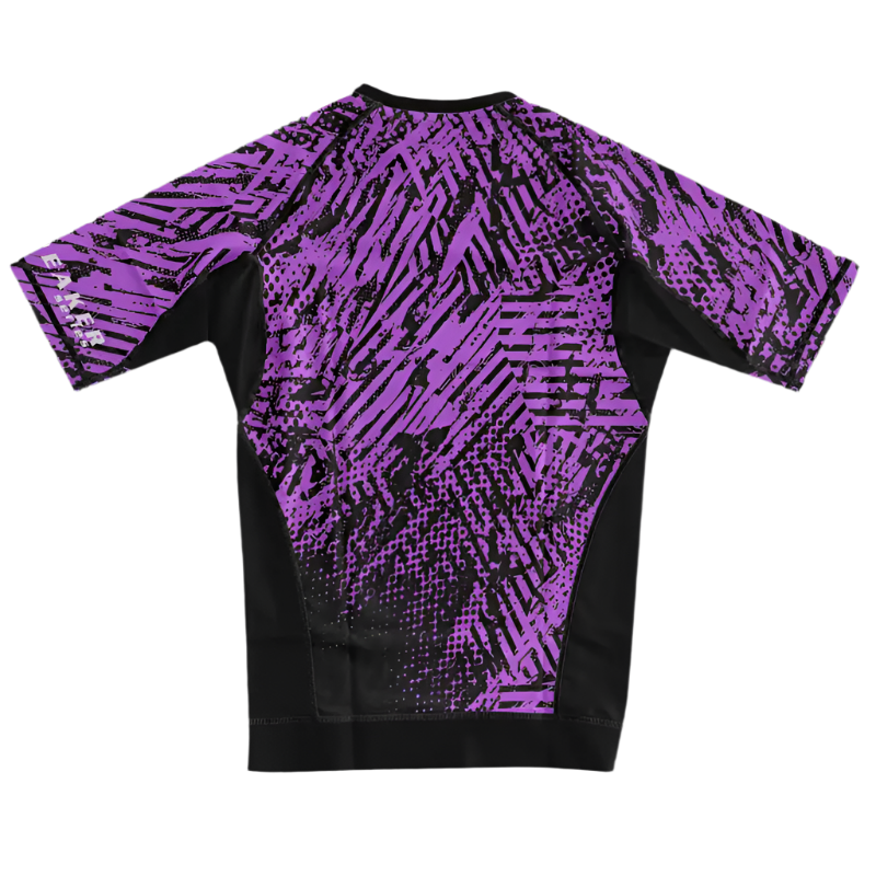 CYPHR Combat Rash Guard with Black and Purple Enigma - CYPHR Combat