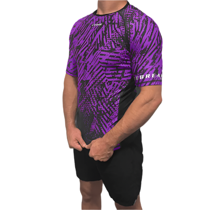 CYPHR Combat Rash Guard with Black and Purple Enigma - CYPHR Combat