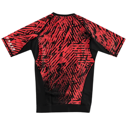 CYPHR Combat Rash Guard in Red and Black Enigma - CYPHR Combat