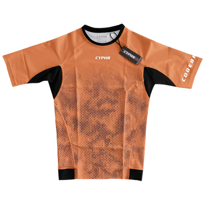 BJJ Rash Guard Brown Hexagon Camouflage - CYPHR Combat