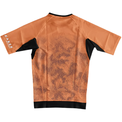 BJJ Rash Guard Brown Hexagon Camouflage - CYPHR Combat