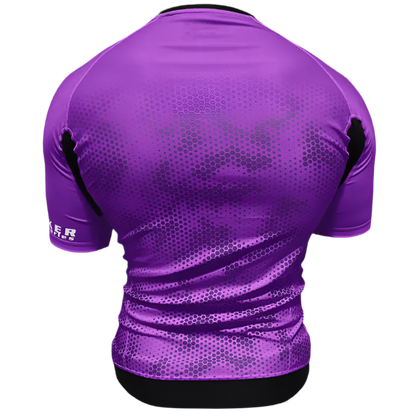 BJJ Rash Guard Purple Hexagon Camouflage - CYPHR Combat