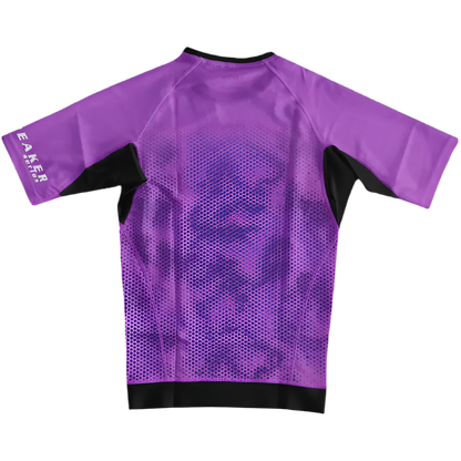 BJJ Rash Guard Purple Hexagon Camouflage - CYPHR Combat